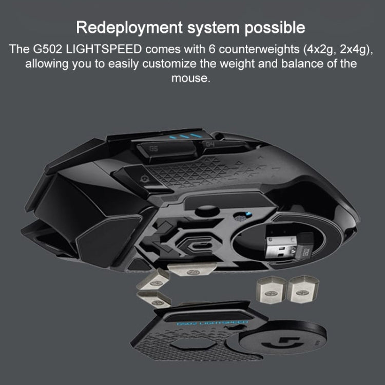 Logitech G502 Lightspeed 1000DPI Wireless Gaming Mouse - Wireless Mice by Logitech | Online Shopping South Africa | PMC Jewellery | Buy Now Pay Later Mobicred