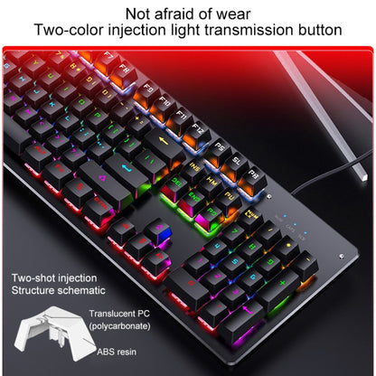 YINDIAO ZK-3 USB Mechanical Gaming Wired Keyboard, Black Shaft (Black) - Wired Keyboard by YINDIAO | Online Shopping South Africa | PMC Jewellery | Buy Now Pay Later Mobicred