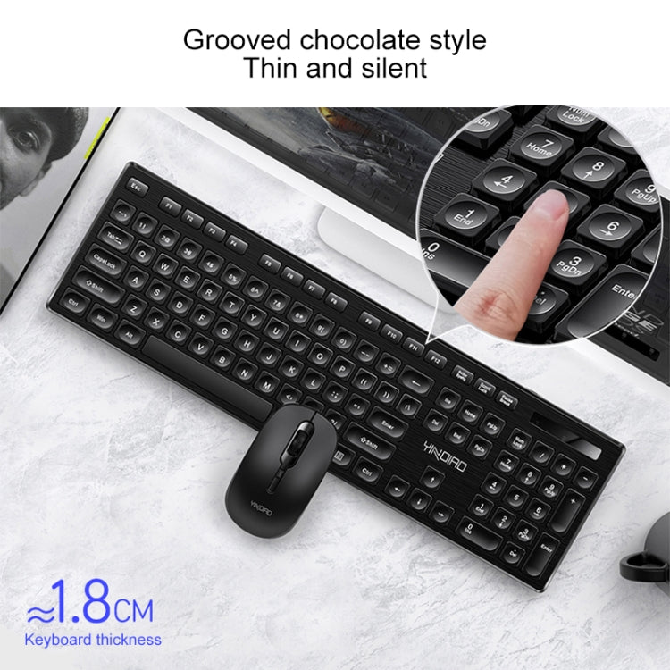 YINDIAO V3 Max Business Office Silent Wireless Keyboard Mouse Set (White) - free shipping - PMC Jewellery - Order now!