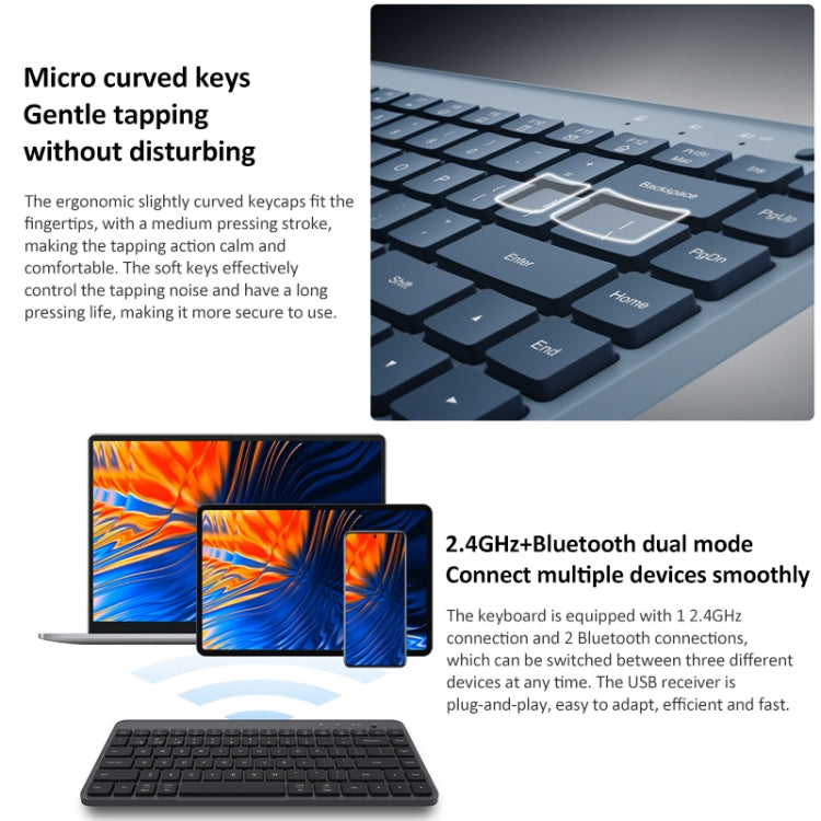 Original Xiaomi XMBXJP01YM 85 Keys Portable Dual-mode Keyboard (Blue) - Wireless Keyboard by Xiaomi | Online Shopping South Africa | PMC Jewellery | Buy Now Pay Later Mobicred