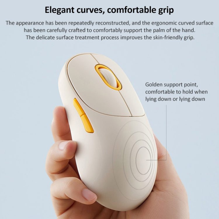 Original Xiaomi Dual-mode 1200DPI Ultra-thin Computer Mouse 3 (Beige White) - Wireless Mice by Xiaomi | Online Shopping South Africa | PMC Jewellery | Buy Now Pay Later Mobicred