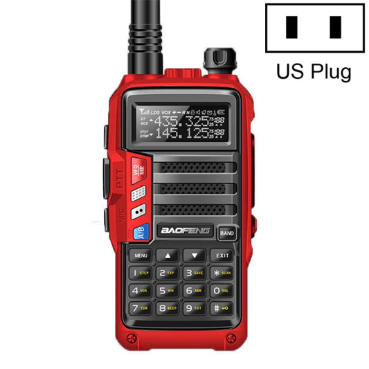 Baofeng BF-UV5R Plus S9 FM Interphone Handheld Walkie Talkie, US Plug (Red) - Handheld Walkie Talkie by BAOFENG | Online Shopping South Africa | PMC Jewellery | Buy Now Pay Later Mobicred