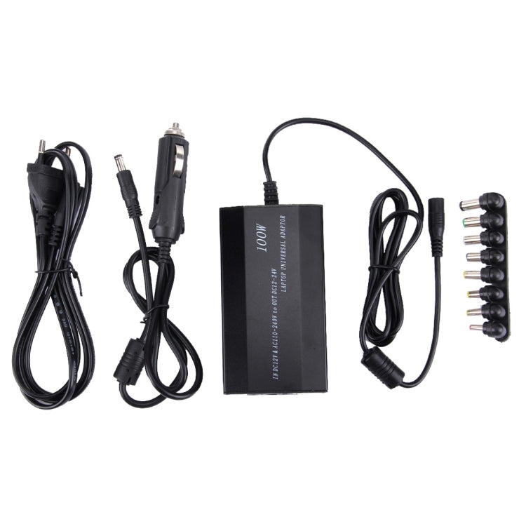 Laptop Notebook Power 100W Universal Charger with Car Charger & AC Power Adapter & 8 Power Adapters & 1 USB Port for Samsung, Sony, Asus, Acer, IBM, HP, DELL, AU Plug - Universal Power Adapter by PMC Jewellery | Online Shopping South Africa | PMC Jewellery | Buy Now Pay Later Mobicred