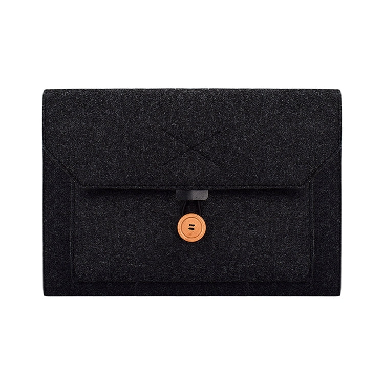 ND06 Multi-purpose Felt Button Laptop Inner Bag for 13.3 inch Laptop(Black) - 13.3 inch by PMC TechLife | Online Shopping South Africa | PMC TechLife | Buy Now Pay Later Mobicred