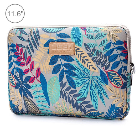 Lisen 11.6 inch Sleeve Case Colorful Leaves Zipper Briefcase Carrying Bag (Grey) - Other by PMC Jewellery | Online Shopping South Africa | PMC Jewellery | Buy Now Pay Later Mobicred