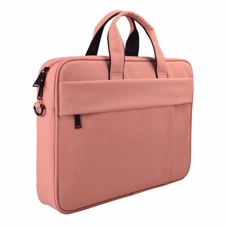 DJ03 Waterproof Anti-scratch Anti-theft One-shoulder Handbag for 14.1 inch Laptops, with Suitcase Belt(Pink) - 14.1 inch by PMC Jewellery | Online Shopping South Africa | PMC Jewellery | Buy Now Pay Later Mobicred