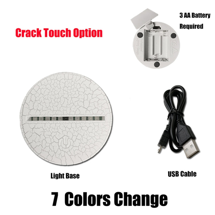 Umbrella Shape 3D Colorful LED Vision Light Table Lamp, Crack Touch Version - Novelty Lighting by PMC TechLife | Online Shopping South Africa | PMC TechLife | Buy Now Pay Later Mobicred