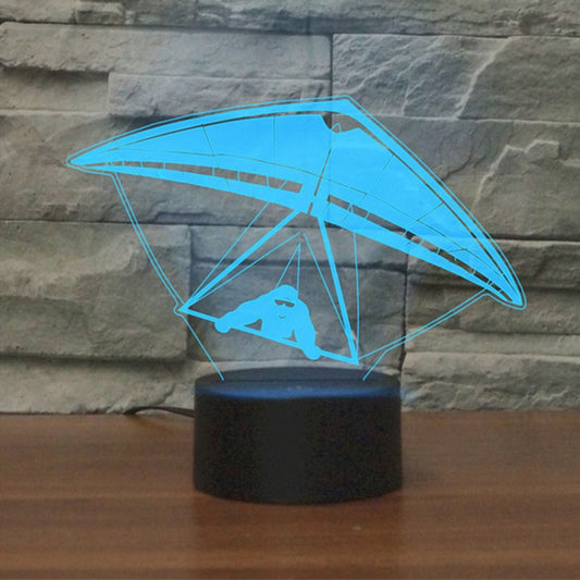 Hang Glider Shape 3D Colorful LED Vision Light Table Lamp, Crack Touch Version - Novelty Lighting by PMC Jewellery | Online Shopping South Africa | PMC Jewellery | Buy Now Pay Later Mobicred