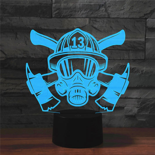 Fire Fighting Shape 3D Colorful LED Vision Light Table Lamp, 16 Colors Remote Control Version - Novelty Lighting by PMC Jewellery | Online Shopping South Africa | PMC Jewellery | Buy Now Pay Later Mobicred