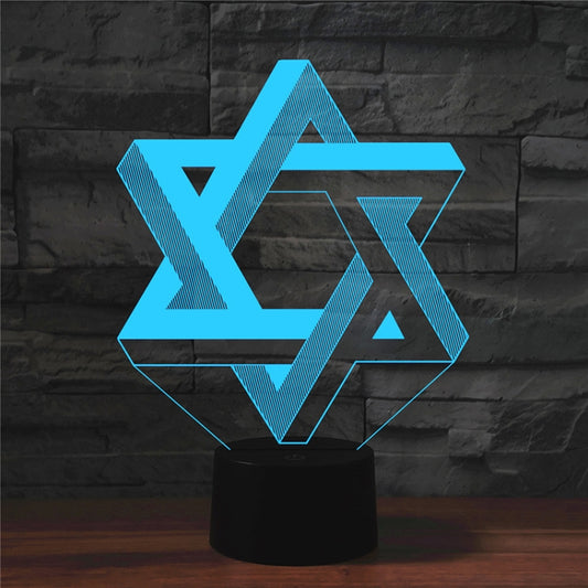 Pentagram Shape 3D Colorful LED Vision Light Table Lamp, USB & Battery Version - Novelty Lighting by PMC Jewellery | Online Shopping South Africa | PMC Jewellery | Buy Now Pay Later Mobicred