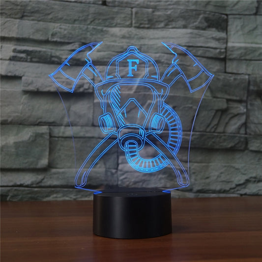 Fire Mask Shape 3D Colorful LED Vision Light Table Lamp, USB Touch Version - Novelty Lighting by PMC Jewellery | Online Shopping South Africa | PMC Jewellery | Buy Now Pay Later Mobicred