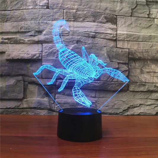 Scorpion Shape 3D Colorful LED Vision Light Table Lamp, USB Touch Version - Novelty Lighting by PMC Jewellery | Online Shopping South Africa | PMC Jewellery | Buy Now Pay Later Mobicred