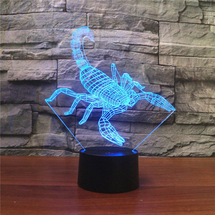Scorpion Shape 3D Colorful LED Vision Light Table Lamp, USB Touch Version - Novelty Lighting by PMC TechLife | Online Shopping South Africa | PMC TechLife | Buy Now Pay Later Mobicred