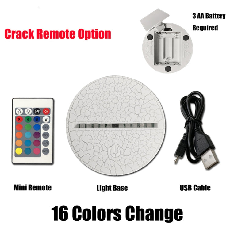 Guitar Shape 3D Colorful LED Vision Light Table Lamp, Crack Remote Control Version - Novelty Lighting by PMC TechLife | Online Shopping South Africa | PMC TechLife | Buy Now Pay Later Mobicred