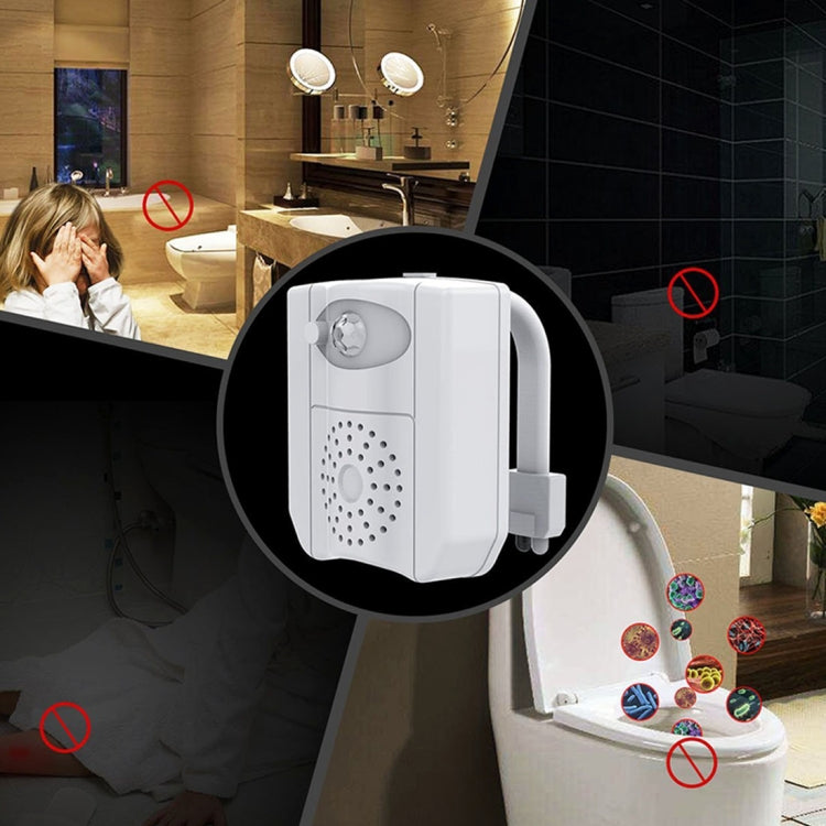 16-colors PIR Motion Sensor + Light Sensor UV Sterilization Aromatherapy LED Light, Home Toilet Bathroom Seat Night Light, DC 5V - Sensor LED Lights by PMC TechLife | Online Shopping South Africa | PMC TechLife | Buy Now Pay Later Mobicred