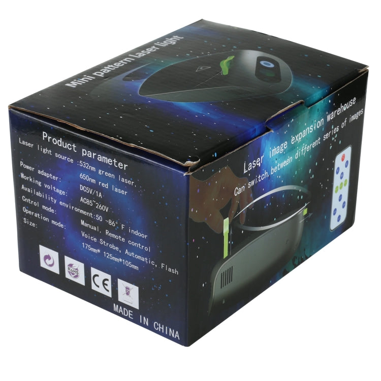 5V LED Card Projection Laser Stage Light, EU Plug - Stage Lighting by PMc TechLife | Online Shopping South Africa | PMc TechLife | Buy Now Pay Later Mobicred