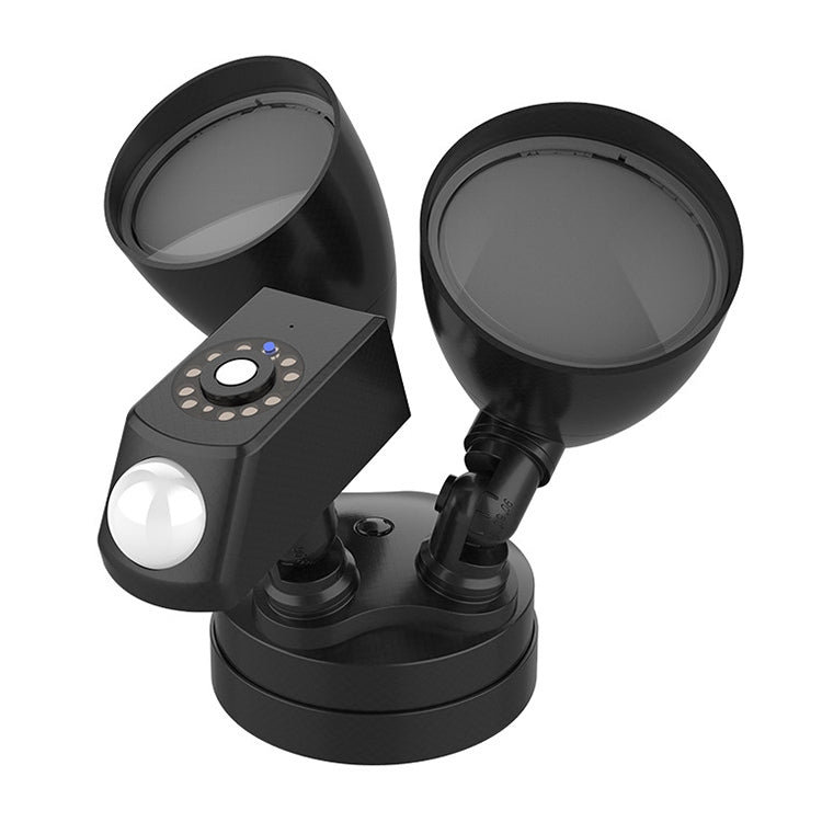 20W LED Smart Sensor Outdoor Floodlight with 1080P Security Camera, 3000K Warm Light (Black) - free shipping - PMC Jewellery - Order now!