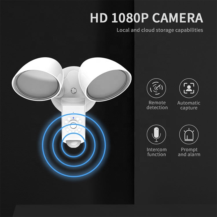 20W LED Smart Sensor Outdoor Floodlight with 1080P Security Camera, 4000K White Light (White) - Street Lights by PMC Jewellery | Online Shopping South Africa | PMC Jewellery | Buy Now Pay Later Mobicred