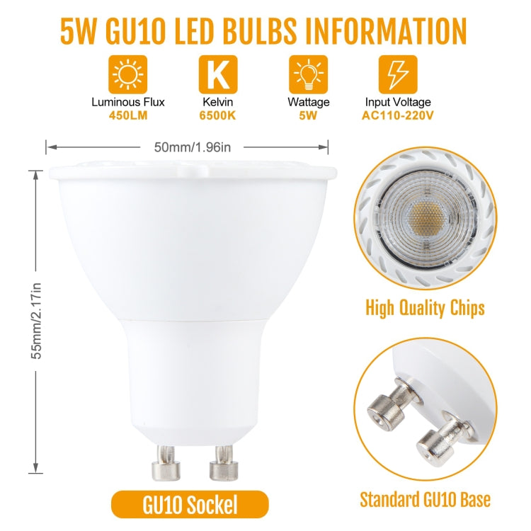 GU10-7LED 5W 2835COB LED Spotlight, AC110-220V (White Light) - LED Blubs & Tubes by PMC Jewellery | Online Shopping South Africa | PMC Jewellery | Buy Now Pay Later Mobicred