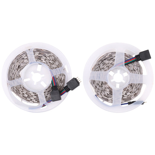 2pcs Bare Board 5050 SMD RGB LED Rope Light, 30 LED/m, Length: 5m, 12V 2A 100-240V, with 24 Keys Doodle Controller (EU Plug) - Bare Board Light by PMC Jewellery | Online Shopping South Africa | PMC Jewellery | Buy Now Pay Later Mobicred