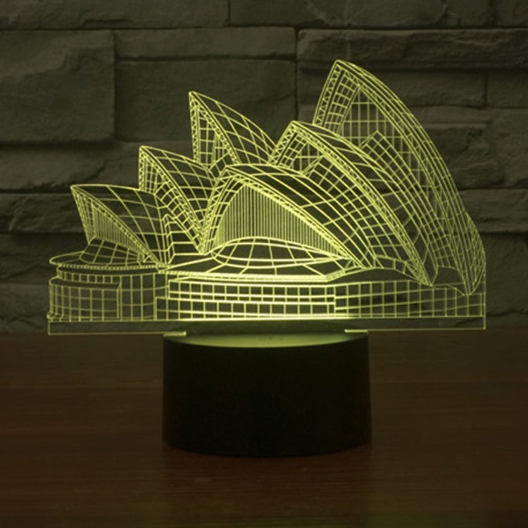 Sydney Opera House Style 3D Touch Switch Control LED Light , 7 Color Discoloration Creative Visual Stereo Lamp Desk Lamp Night Light - Novelty Lighting by PMC TechLife | Online Shopping South Africa | PMC TechLife | Buy Now Pay Later Mobicred