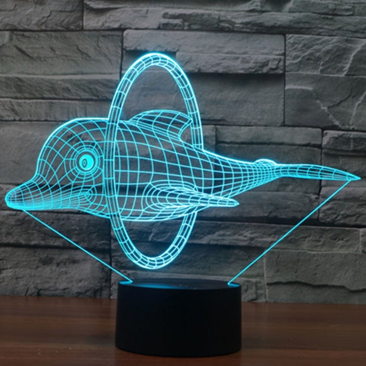 Dolphin Jump Style 3D Touch Switch Control LED Light , 7 Color Discoloration Creative Visual Stereo Lamp Desk Lamp Night Light - free shipping - PMC TechLife - Order now!
