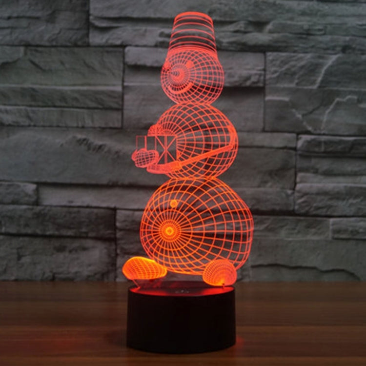 Snowman Style 3D Touch Switch Control LED Light , 7 Color Discoloration Creative Visual Stereo Lamp Desk Lamp Night Light - free shipping - PMC TechLife - Order now!