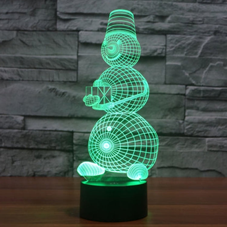 Snowman Style 3D Touch Switch Control LED Light , 7 Color Discoloration Creative Visual Stereo Lamp Desk Lamp Night Light - free shipping - PMC TechLife - Order now!