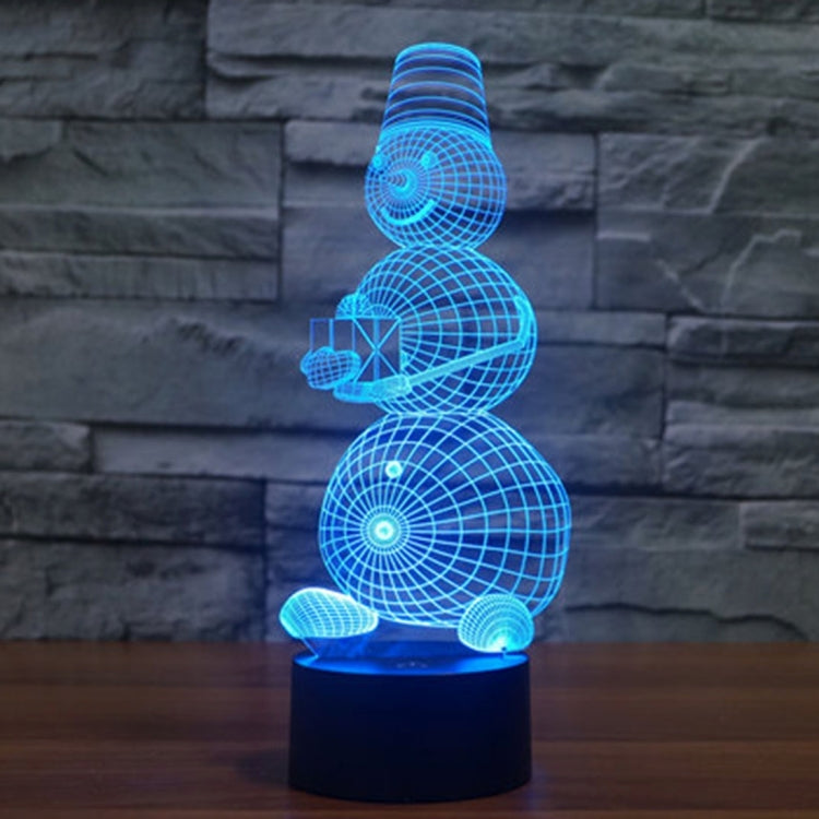 Snowman Style 3D Touch Switch Control LED Light , 7 Color Discoloration Creative Visual Stereo Lamp Desk Lamp Night Light - free shipping - PMC TechLife - Order now!