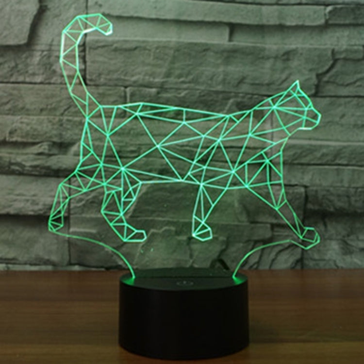 Walking Cat Shape 3D Touch Switch Control LED Light , 7 Colour Discoloration Creative Visual Stereo Lamp Desk Lamp Night Light - Novelty Lighting by PMC TechLife | Online Shopping South Africa | PMC TechLife | Buy Now Pay Later Mobicred