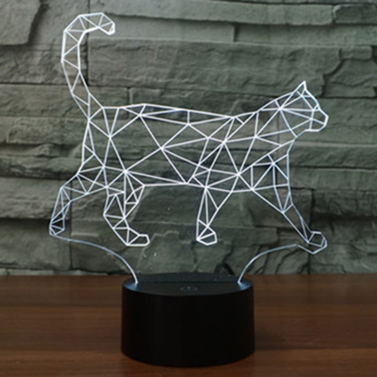 Walking Cat Shape 3D Touch Switch Control LED Light , 7 Colour Discoloration Creative Visual Stereo Lamp Desk Lamp Night Light - Novelty Lighting by PMC TechLife | Online Shopping South Africa | PMC TechLife | Buy Now Pay Later Mobicred