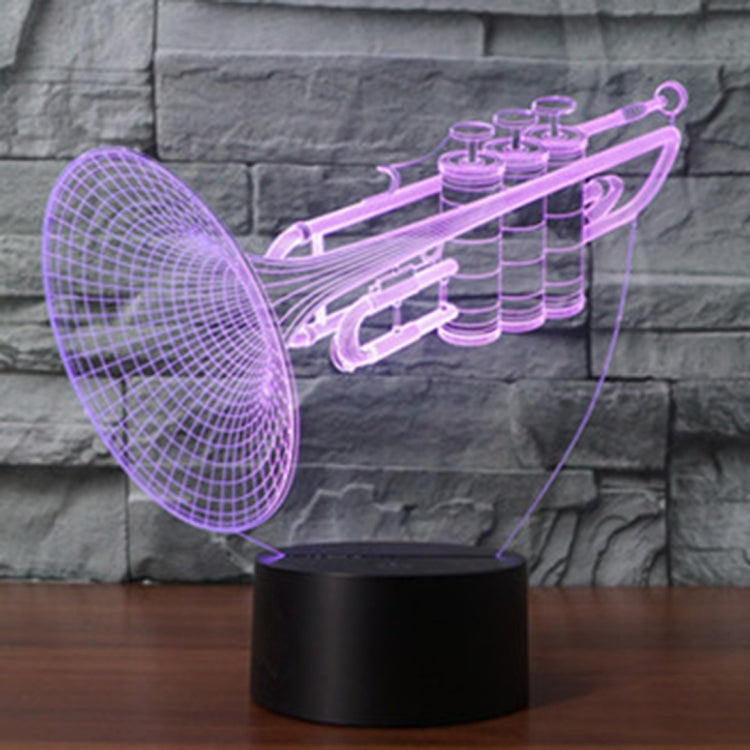 Trumpet Shape 3D Touch Switch Control LED Light , 7 Colour Discoloration Creative Visual Stereo Lamp Desk Lamp Night Light - Novelty Lighting by PMC TechLife | Online Shopping South Africa | PMC TechLife | Buy Now Pay Later Mobicred