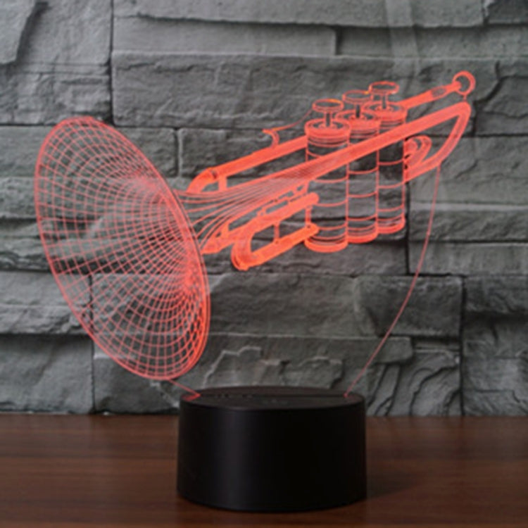 Trumpet Shape 3D Touch Switch Control LED Light , 7 Colour Discoloration Creative Visual Stereo Lamp Desk Lamp Night Light - Novelty Lighting by PMC TechLife | Online Shopping South Africa | PMC TechLife | Buy Now Pay Later Mobicred