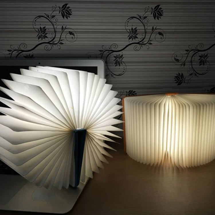 Foldable Pages RGB + Warm White Light Book Shape LED Light, Creative Portable USB Charging Small Size Night Light(Blue) - Night Lights by PMc TechLife | Online Shopping South Africa | PMc TechLife | Buy Now Pay Later Mobicred