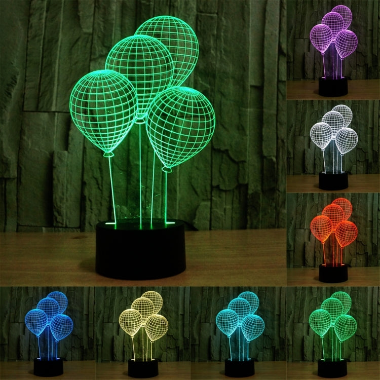 Balloon Style 3D Touch Switch Control LED Light , 7 Color Discoloration Creative Visual Stereo Lamp Desk Lamp Night Light - Novelty Lighting by PMC TechLife | Online Shopping South Africa | PMC TechLife | Buy Now Pay Later Mobicred