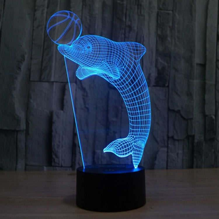Dolphin Heading the Ball Style 3D Touch Switch Control LED Light , 7 Color Discoloration Creative Visual Stereo Lamp Desk Lamp Night Light - Novelty Lighting by PMC TechLife | Online Shopping South Africa | PMC TechLife | Buy Now Pay Later Mobicred