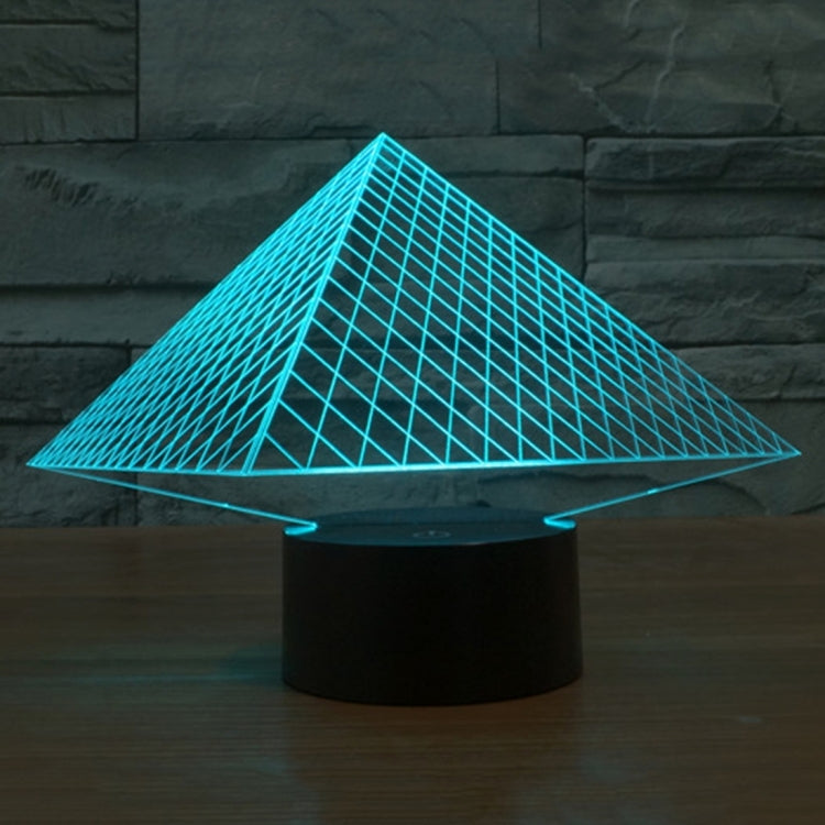Pyramid Style 3D Touch Switch Control LED Light , 7 Colour Discoloration Creative Visual Stereo Lamp Desk Lamp Night Light - Novelty Lighting by PMC TechLife | Online Shopping South Africa | PMC TechLife | Buy Now Pay Later Mobicred