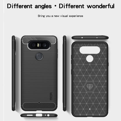 MOFI Brushed Texture Carbon Fiber TPU Case for LG Q8(Blue) - LG by MOFI | Online Shopping South Africa | PMC Jewellery | Buy Now Pay Later Mobicred