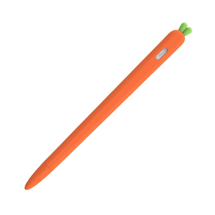 LOVE MEI For Apple Pencil 2 Carrot Shape Stylus Pen Silicone Protective Case Cover(Orange) - Pencil Accessories by LOVE MEI | Online Shopping South Africa | PMC Jewellery