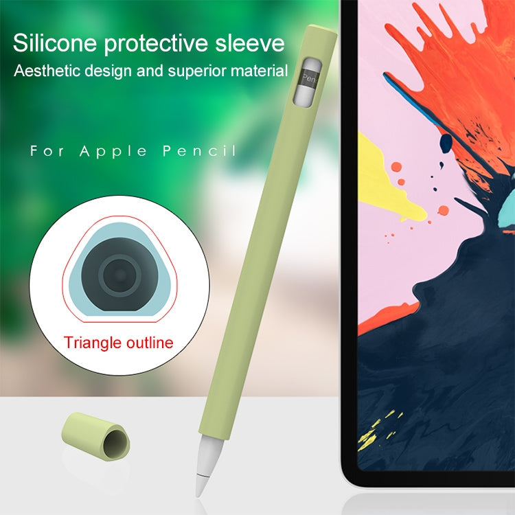 LOVE MEI For Apple Pencil 2 Triangle Shape Stylus Pen Silicone Protective Case Cover(Green) - Pencil Accessories by LOVE MEI | Online Shopping South Africa | PMC TechLife | Buy Now Pay Later Mobicred