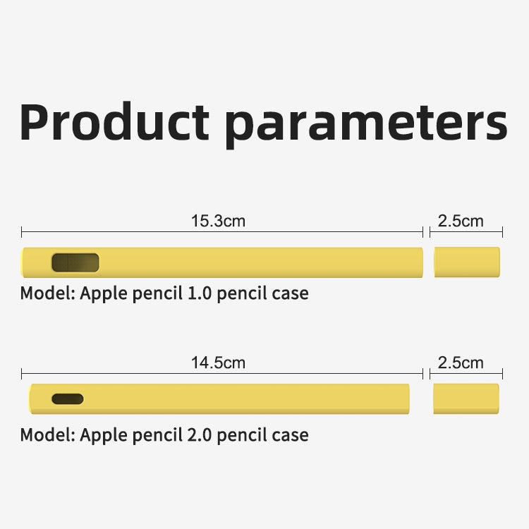 LOVE MEI For Apple Pencil 2 Triangle Shape Stylus Pen Silicone Protective Case Cover(Yellow) - Pencil Accessories by LOVE MEI | Online Shopping South Africa | PMC TechLife | Buy Now Pay Later Mobicred