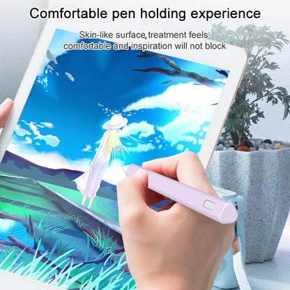 LOVE MEI For Apple Pencil 1 Triangle Shape Stylus Pen Silicone Protective Case Cover (Blue) - Pencil Accessories by LOVE MEI | Online Shopping South Africa | PMC Jewellery