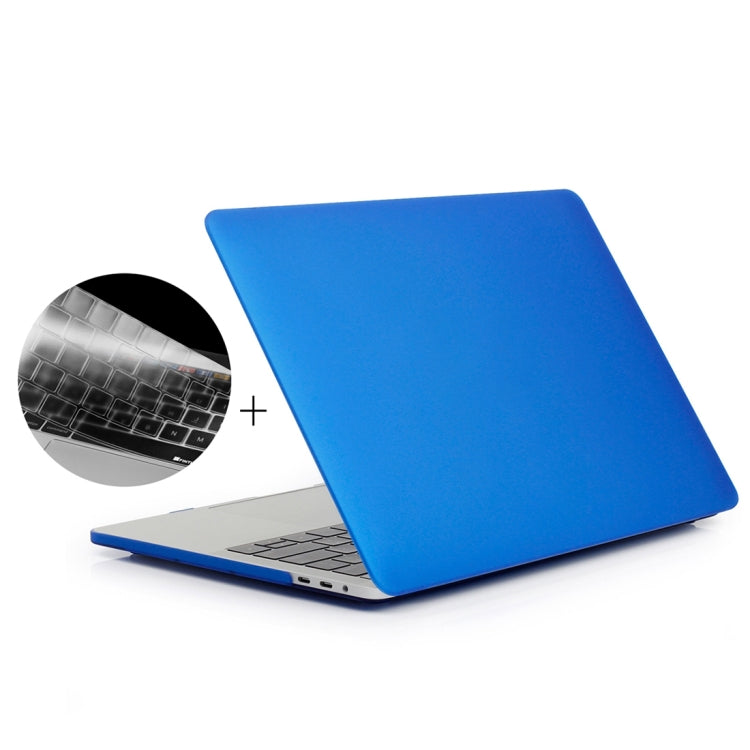 ENKAY Hat-Prince 2 in 1 Frosted Hard Shell Plastic Protective Case + US Version Ultra-thin TPU Keyboard Protector Cover for 2016 New MacBook Pro 13.3 inch without Touchbar (A1708)(Dark Blue) - MacBook Pro Cases by ENKAY | Online Shopping South Africa | PMC Jewellery | Buy Now Pay Later Mobicred