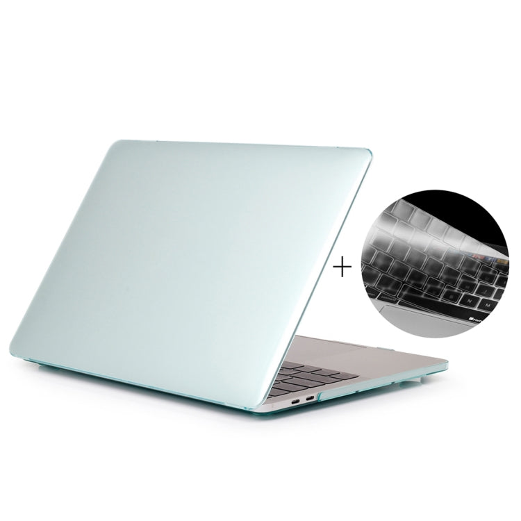 ENKAY Hat-Prince 2 in 1 Crystal Hard Shell Plastic Protective Case + US Version Ultra-thin TPU Keyboard Protector Cover for 2016 New MacBook Pro 15.4 inch with Touchbar (A1707)(Green) - MacBook Pro Cases by ENKAY | Online Shopping South Africa | PMC Jewellery | Buy Now Pay Later Mobicred