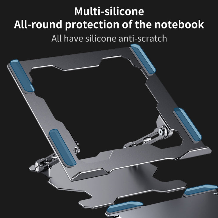 R-JUST HZ09 Mechanical Lifting Adjustable Laptop Holder (Silver) - MacBook Holder by R-JUST | Online Shopping South Africa | PMC Jewellery