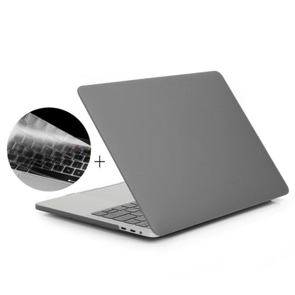 ENKAY Hat-Prince 2 in 1 Frosted Hard Shell Plastic Protective Case + Europe Version Ultra-thin TPU Keyboard Protector Cover for 2016 MacBook Pro 15.4 Inch with Touch Bar (A1707) (Grey) - MacBook Pro Cases by ENKAY | Online Shopping South Africa | PMC Jewellery | Buy Now Pay Later Mobicred