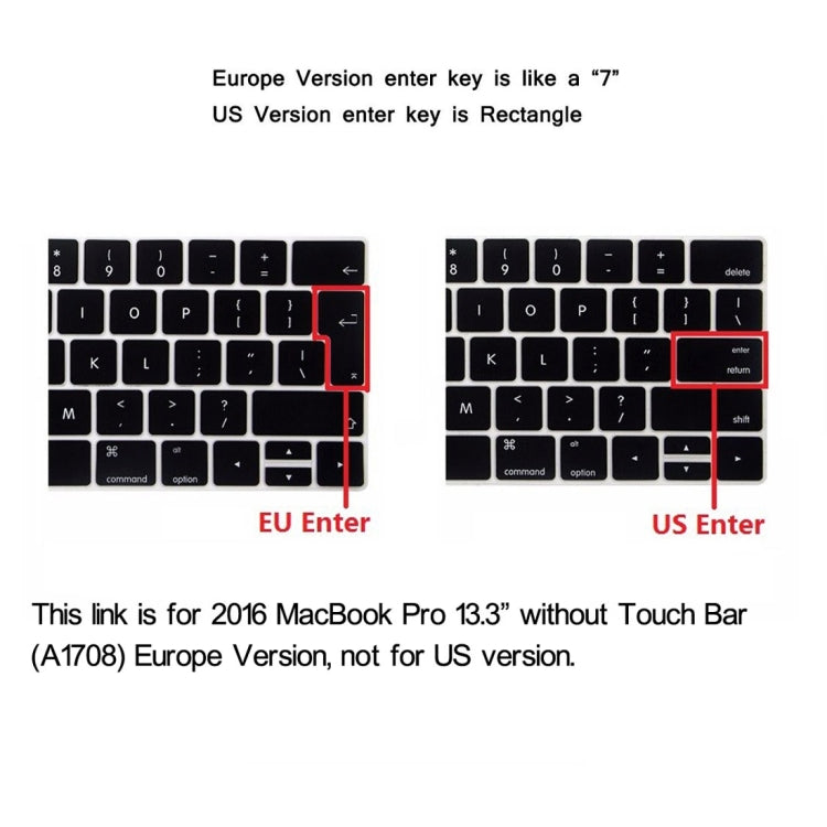 ENKAY Hat-Prince 2 in 1 Crystal Hard Shell Plastic Protective Case + Europe Version Ultra-thin TPU Keyboard Protector Cover for 2016 MacBook Pro 13.3 Inch without Touch Bar (A1708) (Red) - MacBook Pro Cases by ENKAY | Online Shopping South Africa | PMC Jewellery | Buy Now Pay Later Mobicred