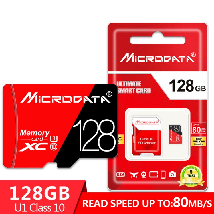 MICRODATA 128GB High Speed U3 Red and Black TF(Micro SD) Memory Card - Micro SD Card by MiCRODATA | Online Shopping South Africa | PMC Jewellery | Buy Now Pay Later Mobicred