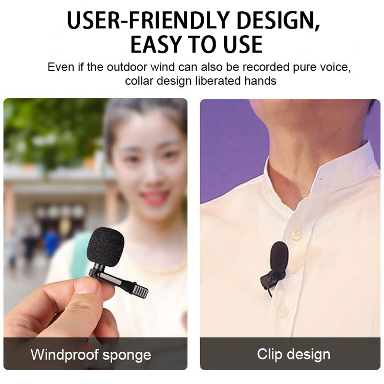 YICHUANG YC-LM10 USB-C / Type-C Intelligent Noise Reduction Condenser Lavalier Microphone, Cable Length: 1.5m - Microphone by YICHUANG | Online Shopping South Africa | PMC Jewellery | Buy Now Pay Later Mobicred