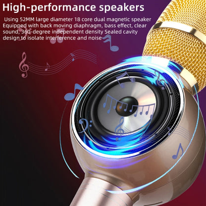 K2 Bluetooth 5.0 Karaoke Live Colorful Lights Wireless Bluetooth Microphone (Rose Gold) - Microphone by PMC Jewellery | Online Shopping South Africa | PMC Jewellery | Buy Now Pay Later Mobicred